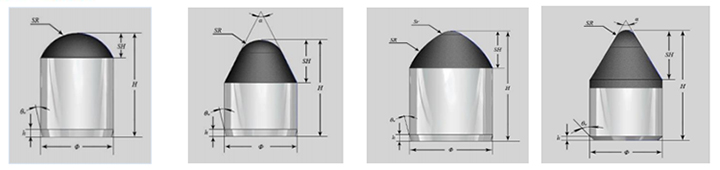 Diamond conical PDC inserts