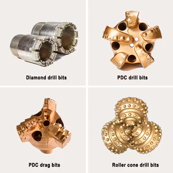 Drill bits vary according to the different characteristics of geological material