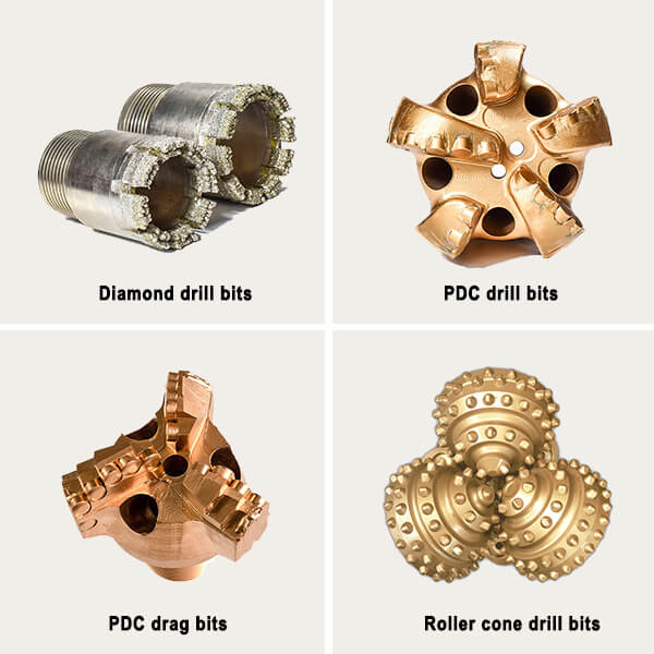 Drill bits vary according to the different characteristics of geological material